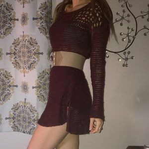 SOLD ON MERCARI | HOLLISTER Burgundy sweater dress